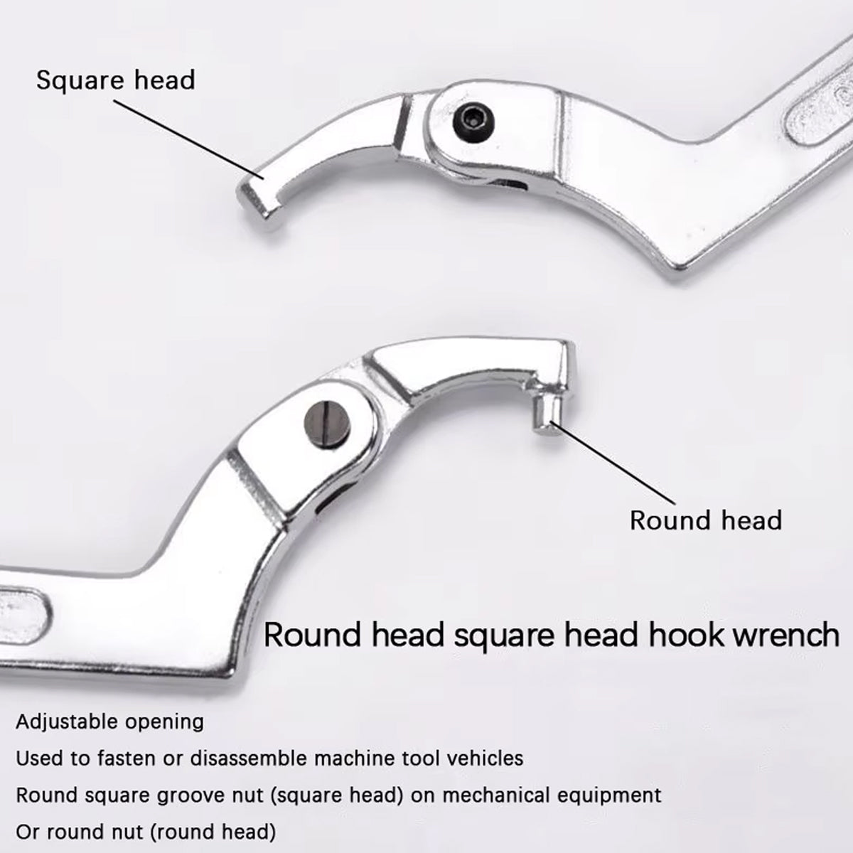 Adjustable 9-Piece C-Shaped Pin Spanner Wrench Set for Bearing Nuts
