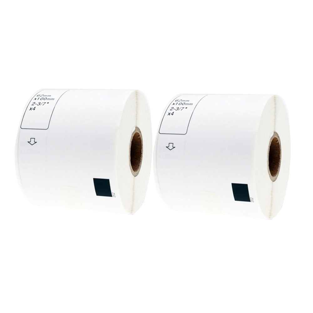8 Rolls Brother DK-11202 White Labels 62x100mm Compatible