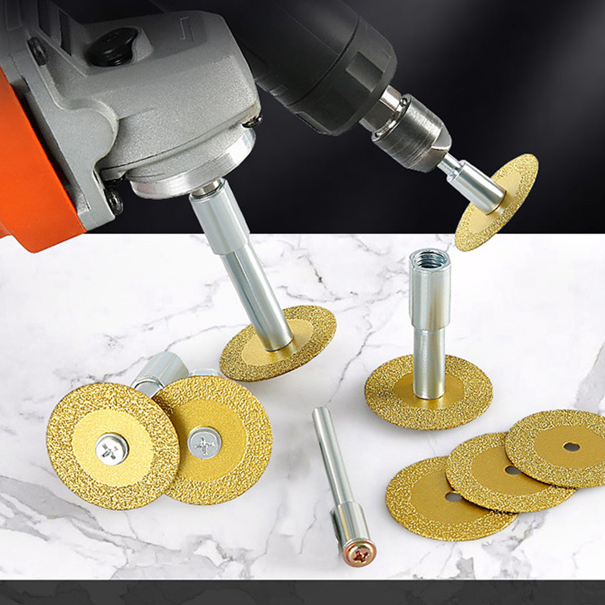 6PCS HSS Circular Saw Blades Set for Rotary Tools Cutting Discs with Mandrel