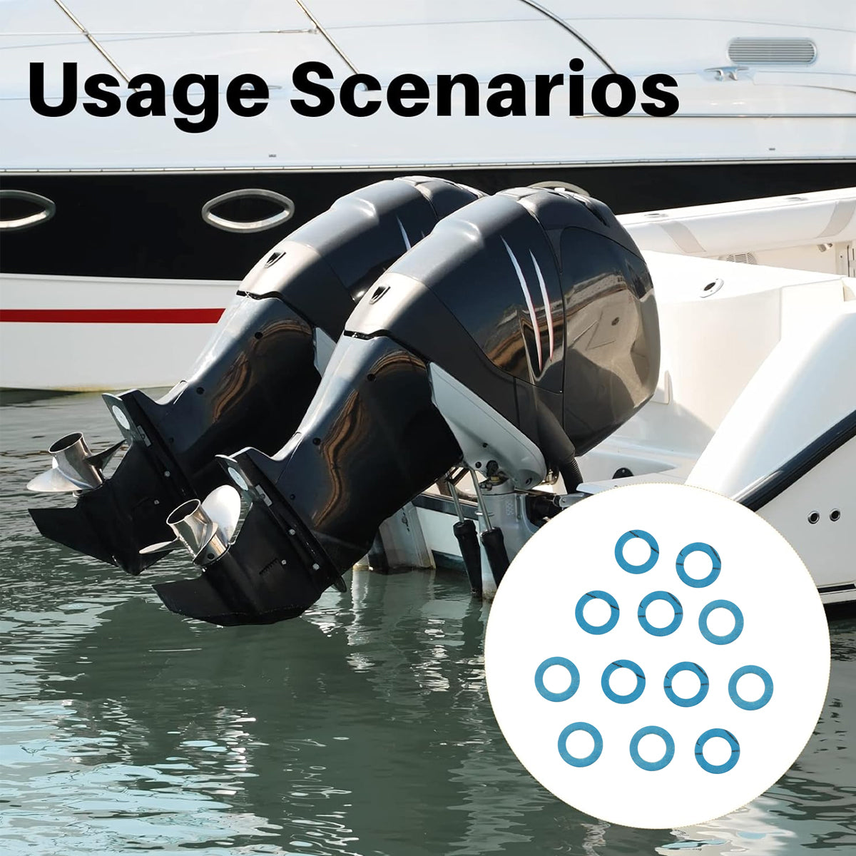 Marine Drain Screw Gasket Seal Set 12pcs