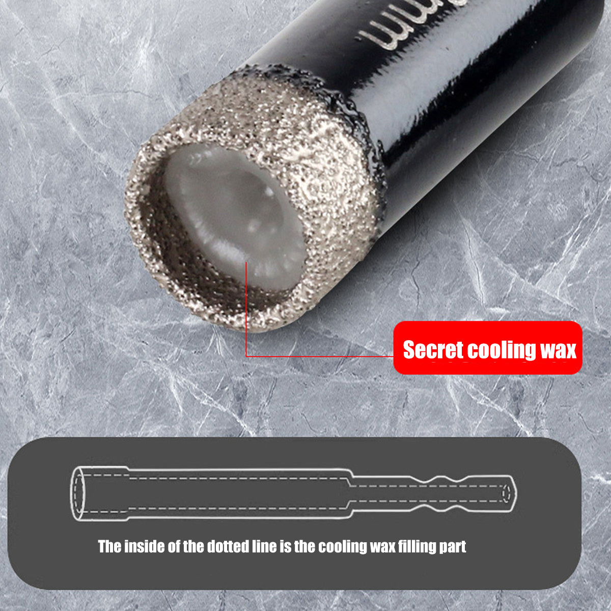 5PCS 6mm Dry Diamond Core Drill Bits for Tile Marble Granite