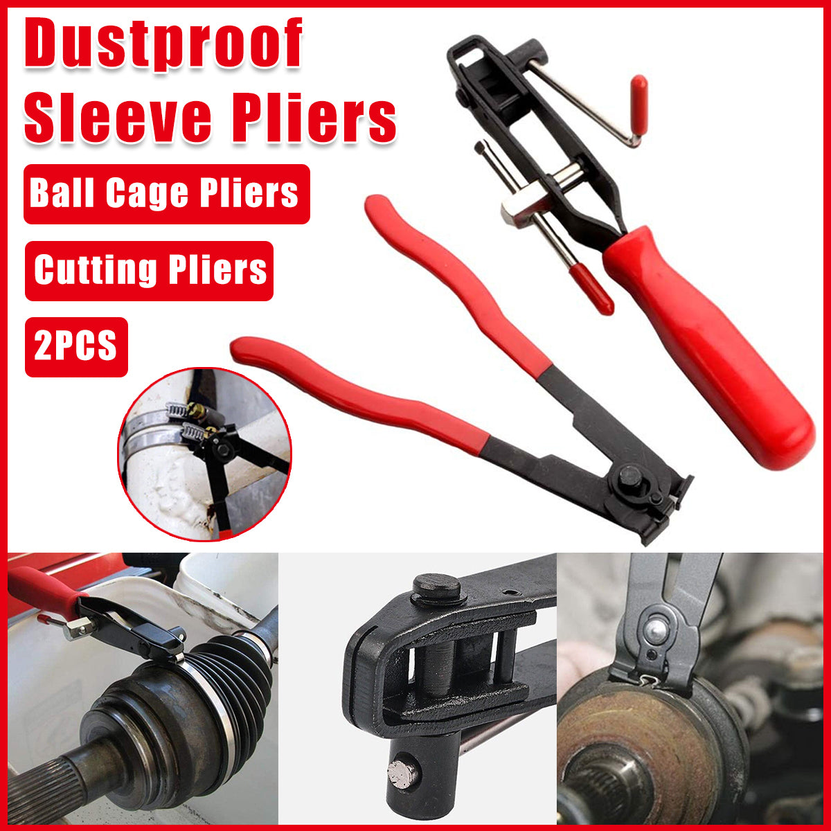 2PCS Auto Repair Dust Jacket & Hose Clamp Pliers Set