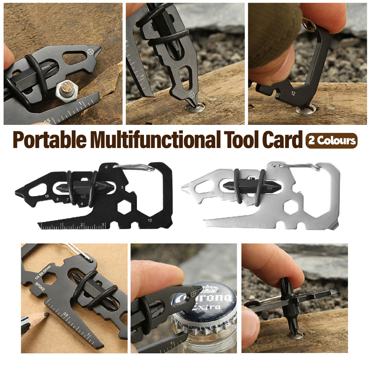 Portable Multifunctional Stainless Steel Tool Card