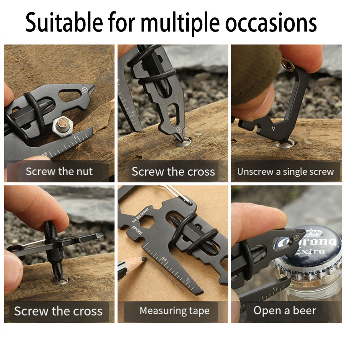 Portable Multifunctional Stainless Steel Tool Card