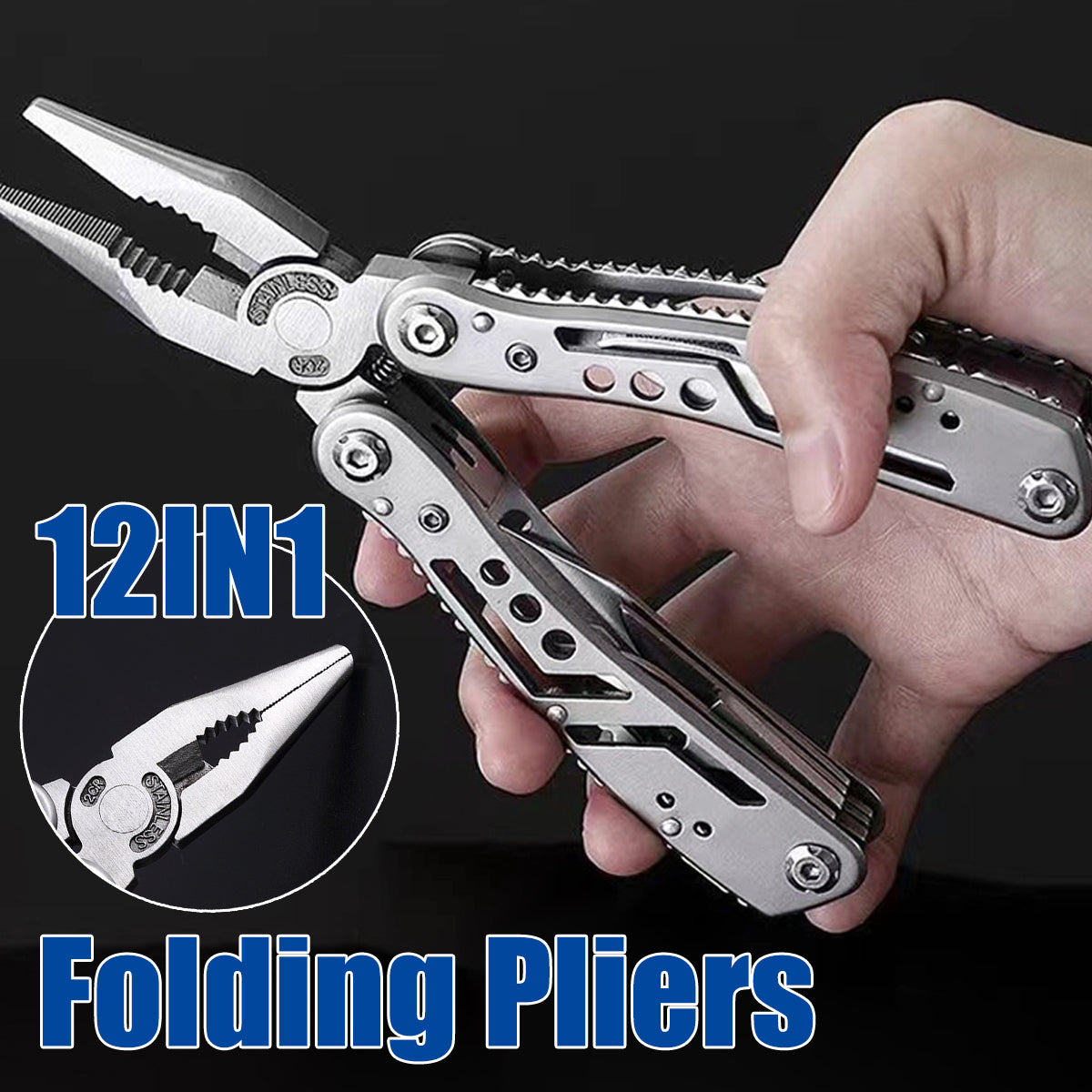 Outdoor Camping 12-in-1 Folding Pliers Survival Tool
