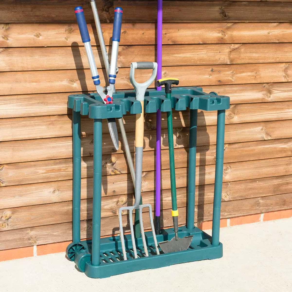 Tool Storage Rack Garden Shed Garage Organizer Handle Holder Wall Mount Farm