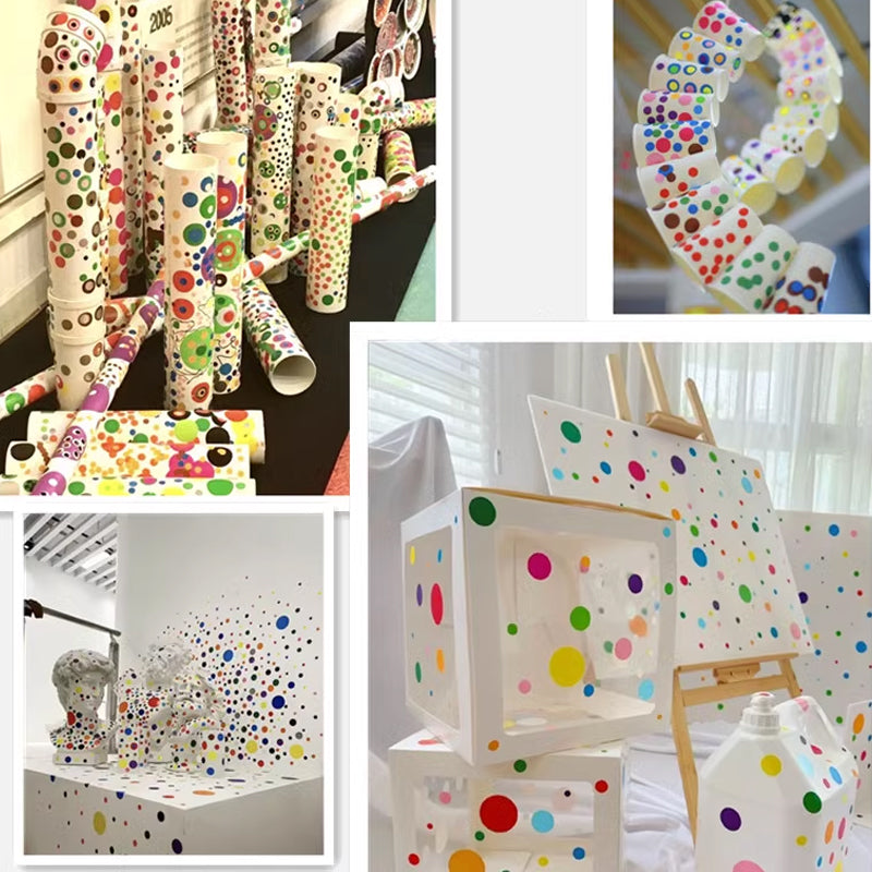 Round Coloured Dot Stickers 8mm–50mm Adhesive Label Set