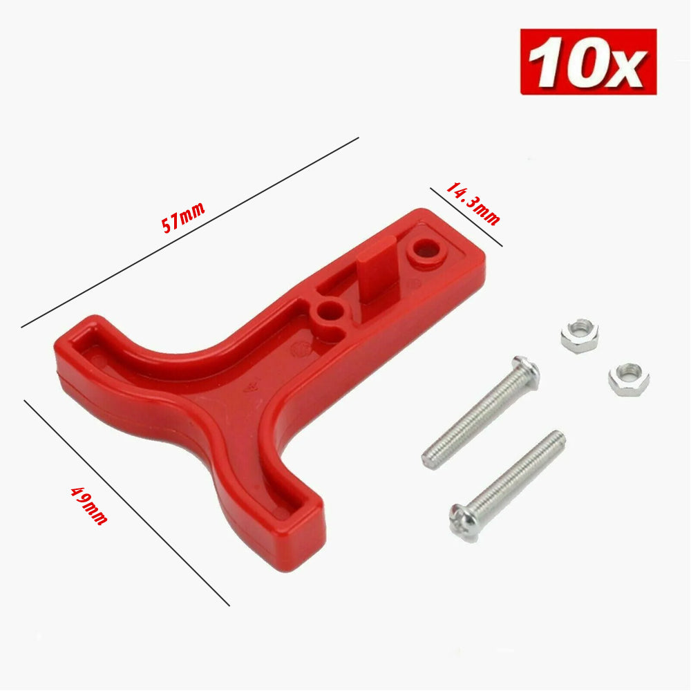 10x Red T Bar Handle for Anderson Plug Connectors 50AMP 12-24V