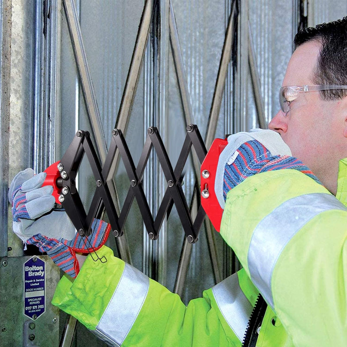 Folding Rivet Gun Tool Kit with 5 Nozzles for Metal Wood Plastic Repairs