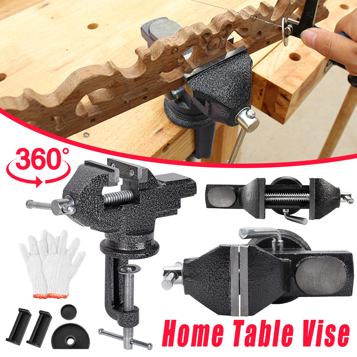 Mini Vice Clamp Table Vise for Workbench Hobby Craft DIY Tools
