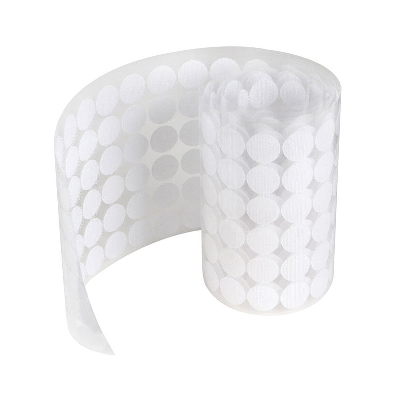 Hook and Loop Self Adhesive Dots Coins Circles Tape Black White