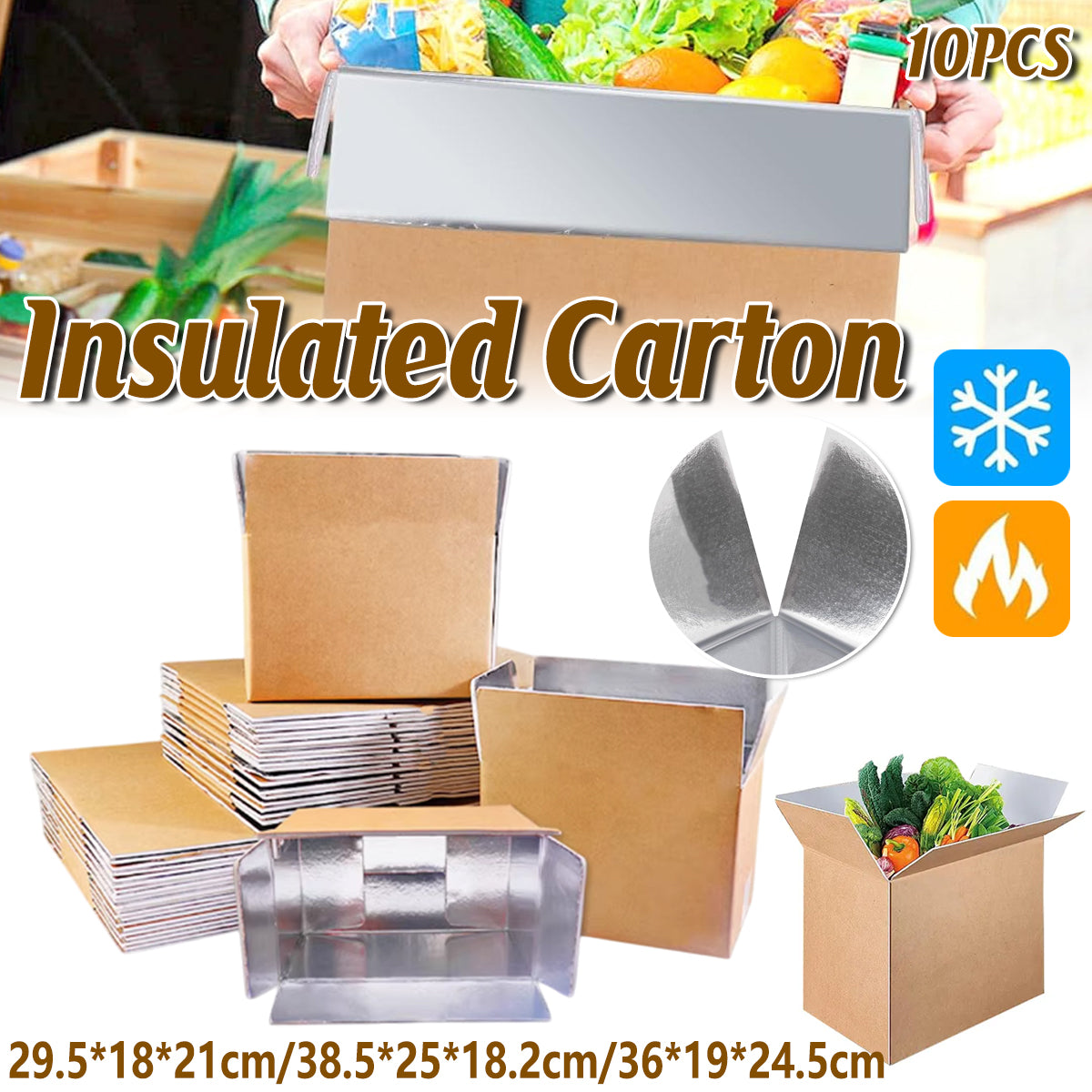 Insulated Carton Cold Chain Packaging Box for Perishable Storage