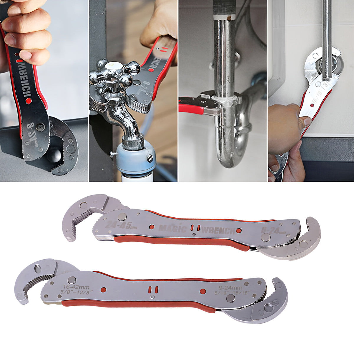 9-45mm Adjustable Magic Wrench Multifunction Quick Grip Universal Spanner