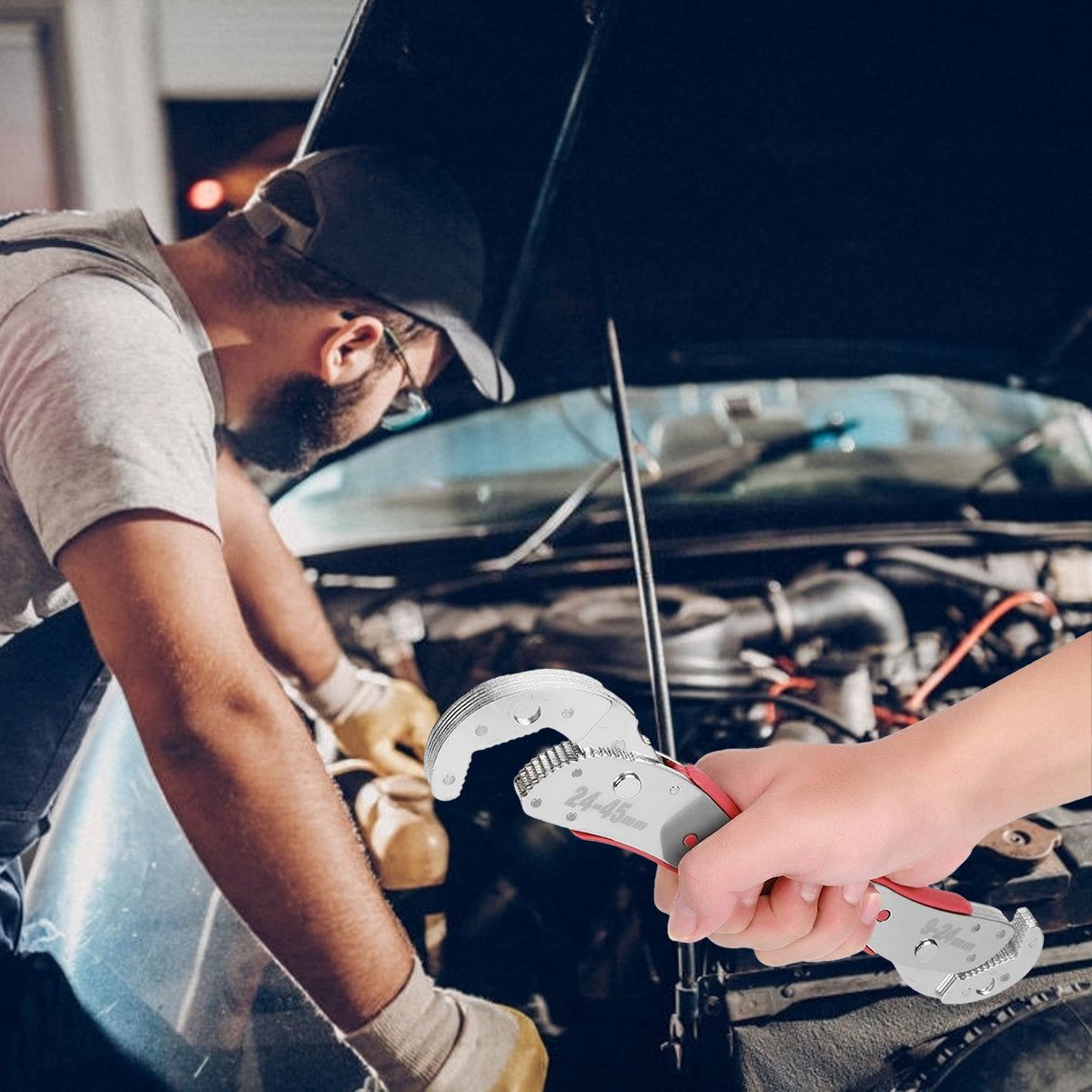 9-45mm Adjustable Magic Wrench Multifunction Quick Grip Universal Spanner