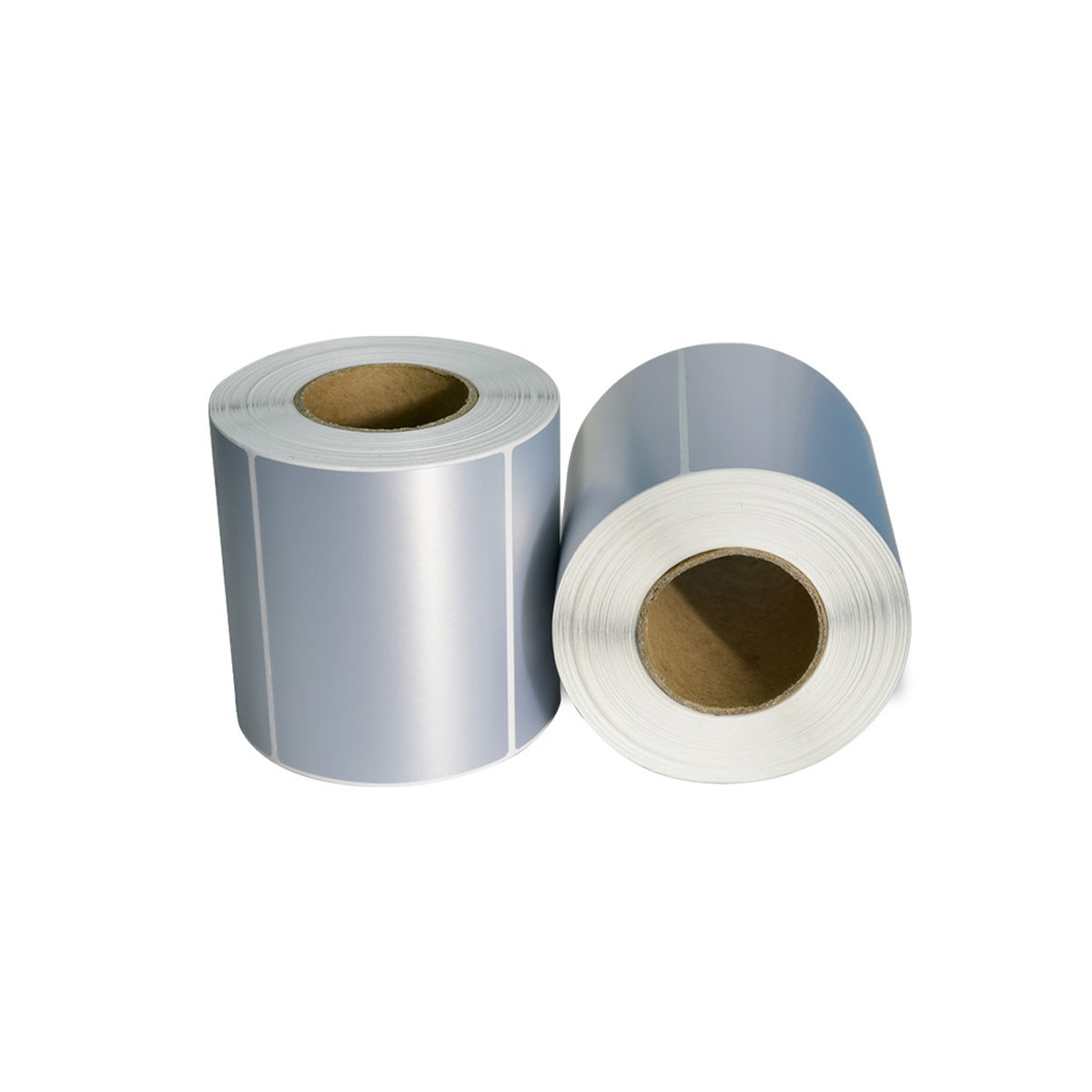 Silver PET Thermal Transfer Labels Waterproof Self Adhesive Sticker Roll