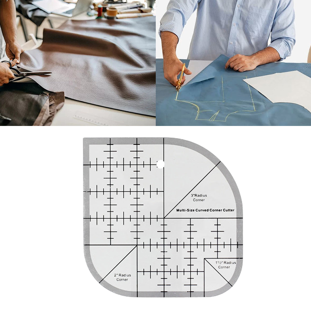 Multifunctional Acrylic Quilting Ruler Non Slip DIY Sewing Tool