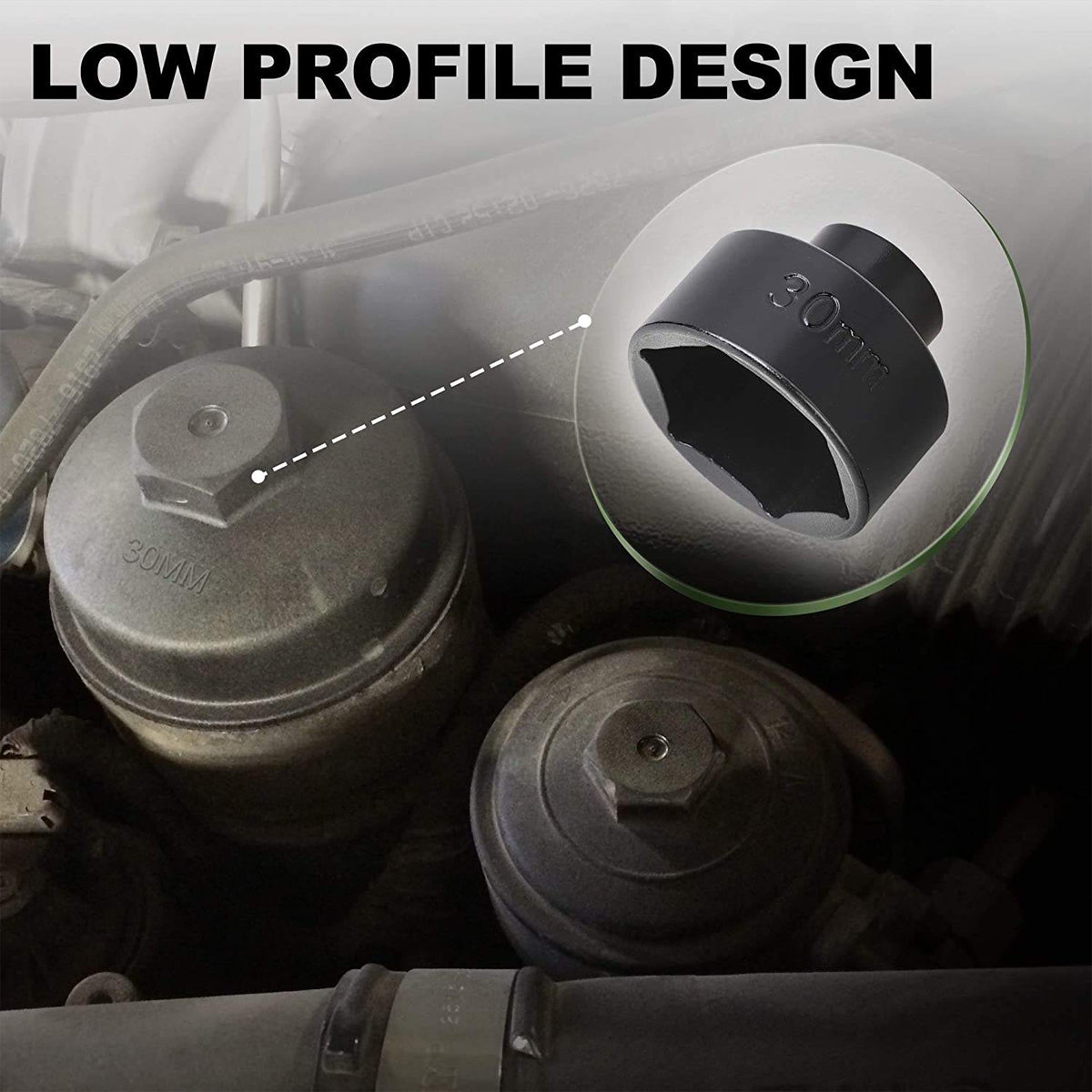 7-Piece Oil Filter Wrench Socket Set for 3/8-In Drive Oil Changes