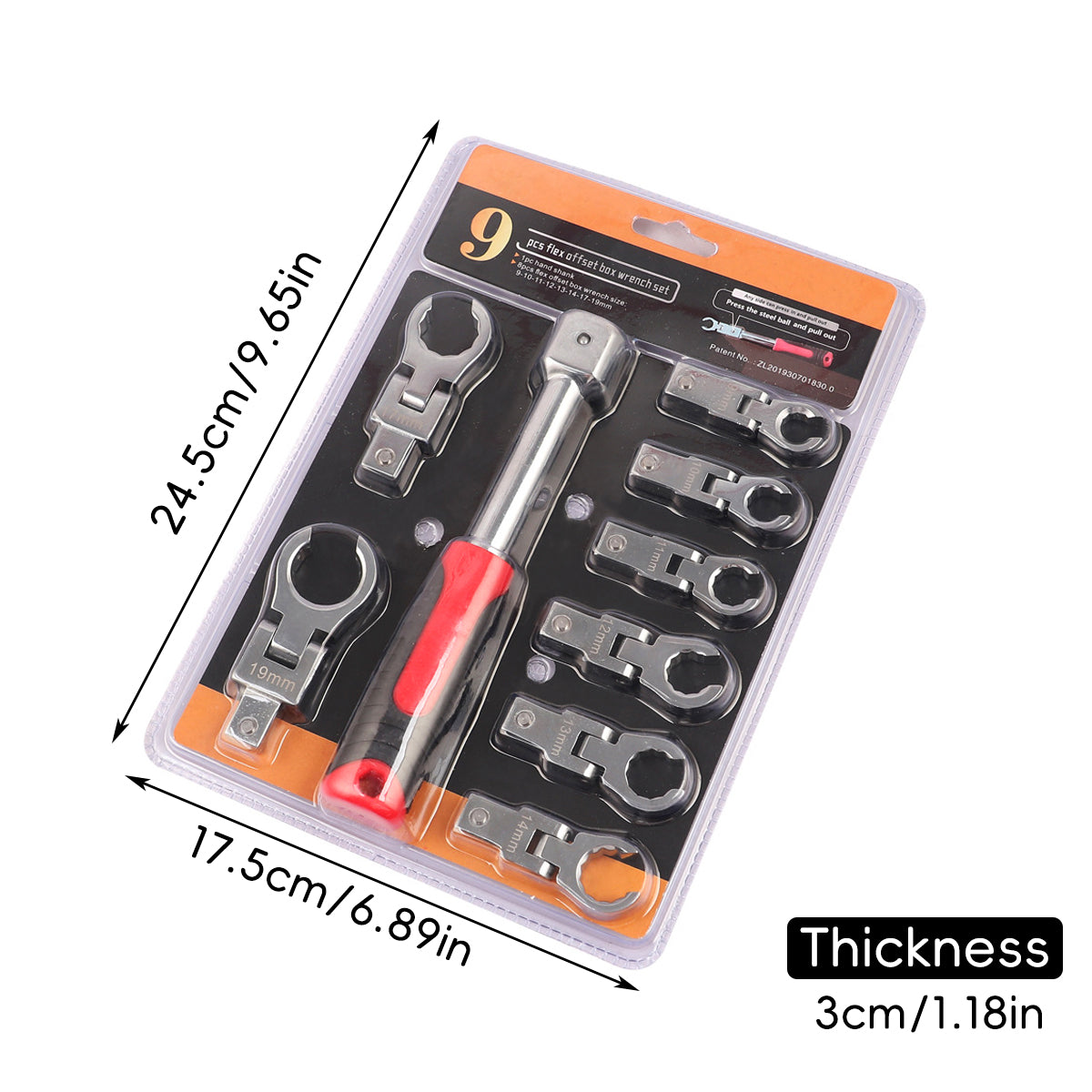 9-Piece Oil Filter Wrench and Socket Ratchet Set for Automotive Maintenance
