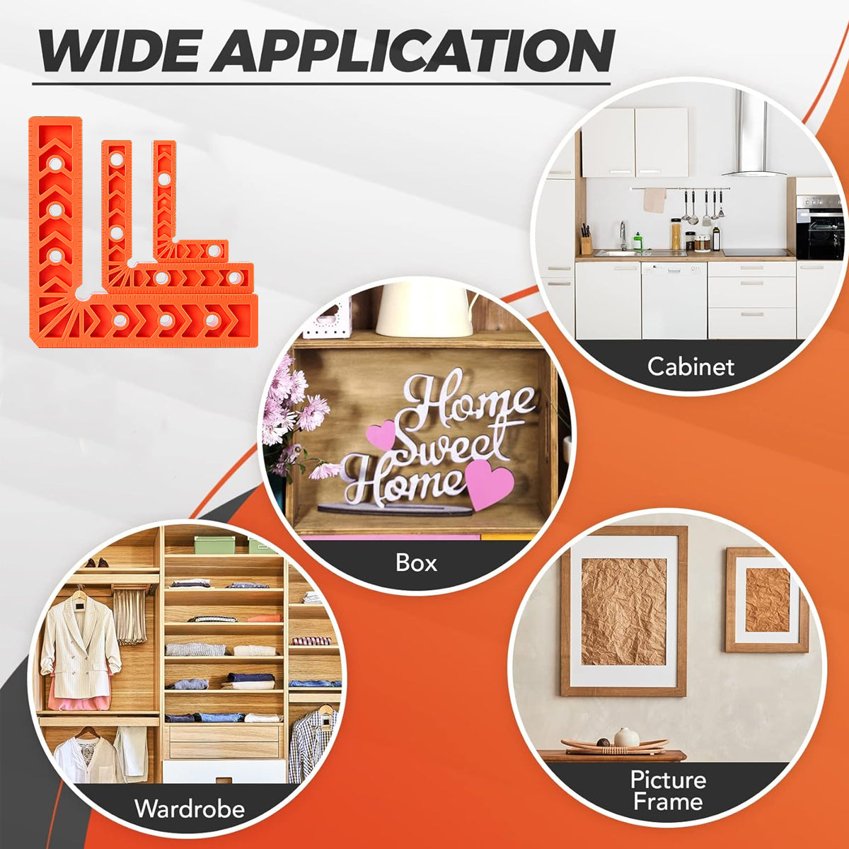 6PCS Right Angle Clamps Woodworking Positioning Squares Corner Tool Set