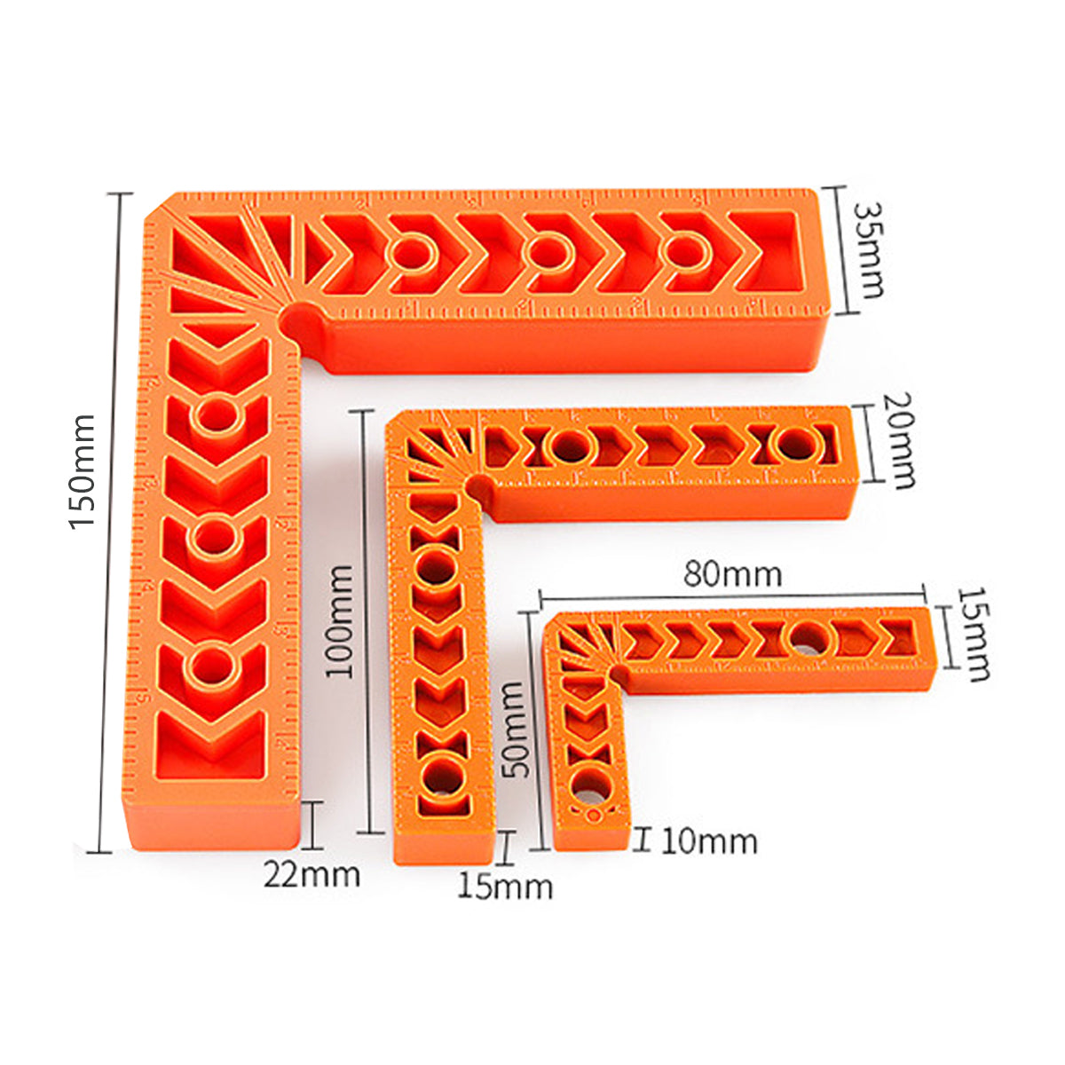 6PCS Right Angle Clamps Woodworking Positioning Squares Corner Tool Set