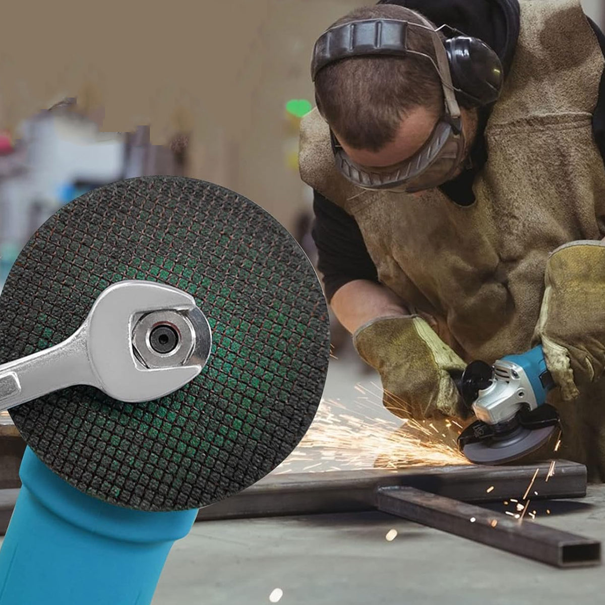 20PCS Angle Grinder Hex Four-Hole Stainless Steel Press Nut Set