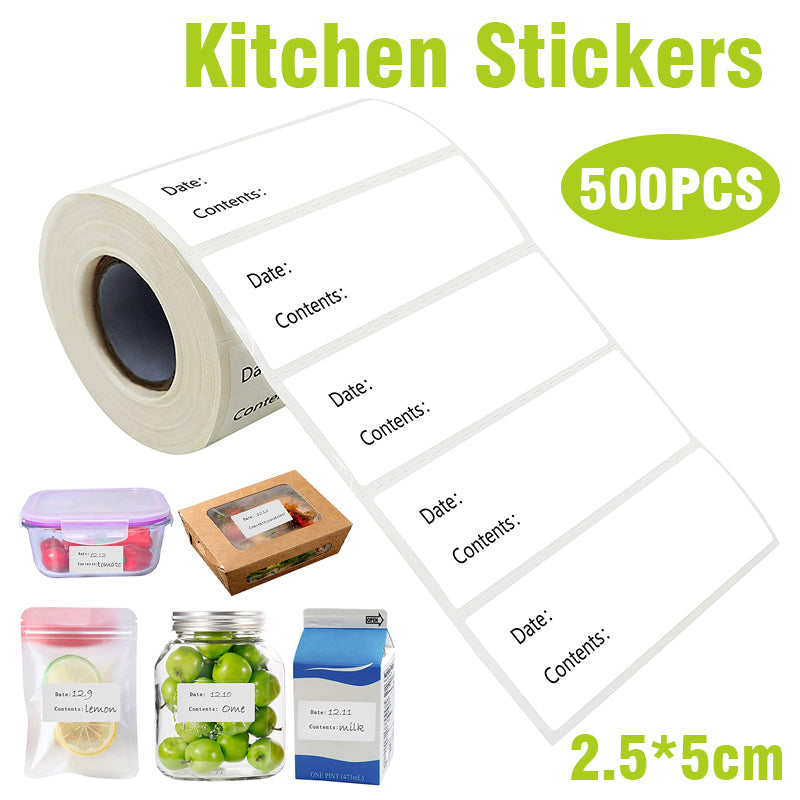 500PCS Writable Adhesive Labels Roll Multi-Purpose Stickers