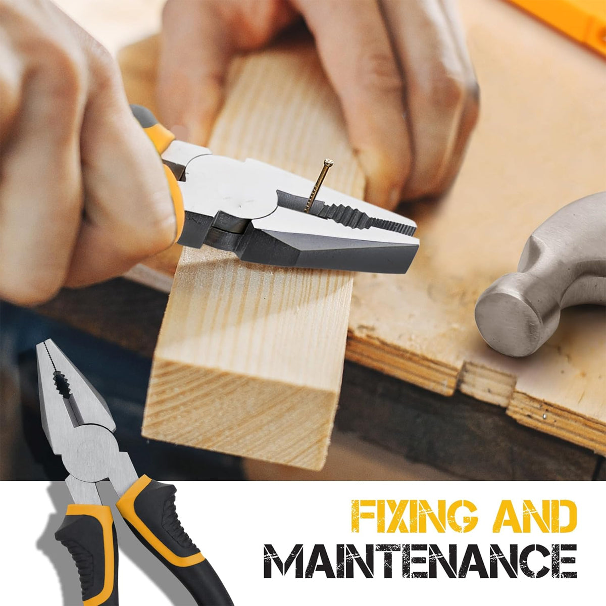 20PCS Home Repair Tool Kit with Wrench Hammer and Bits