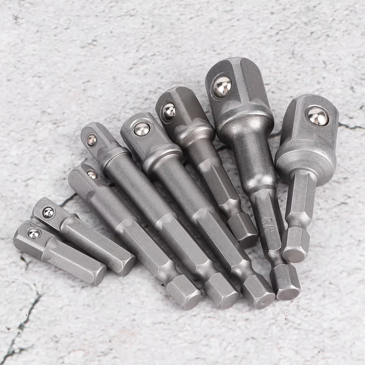 8PCS Hex Shank Socket Adapter Set for Drill Impact Driver