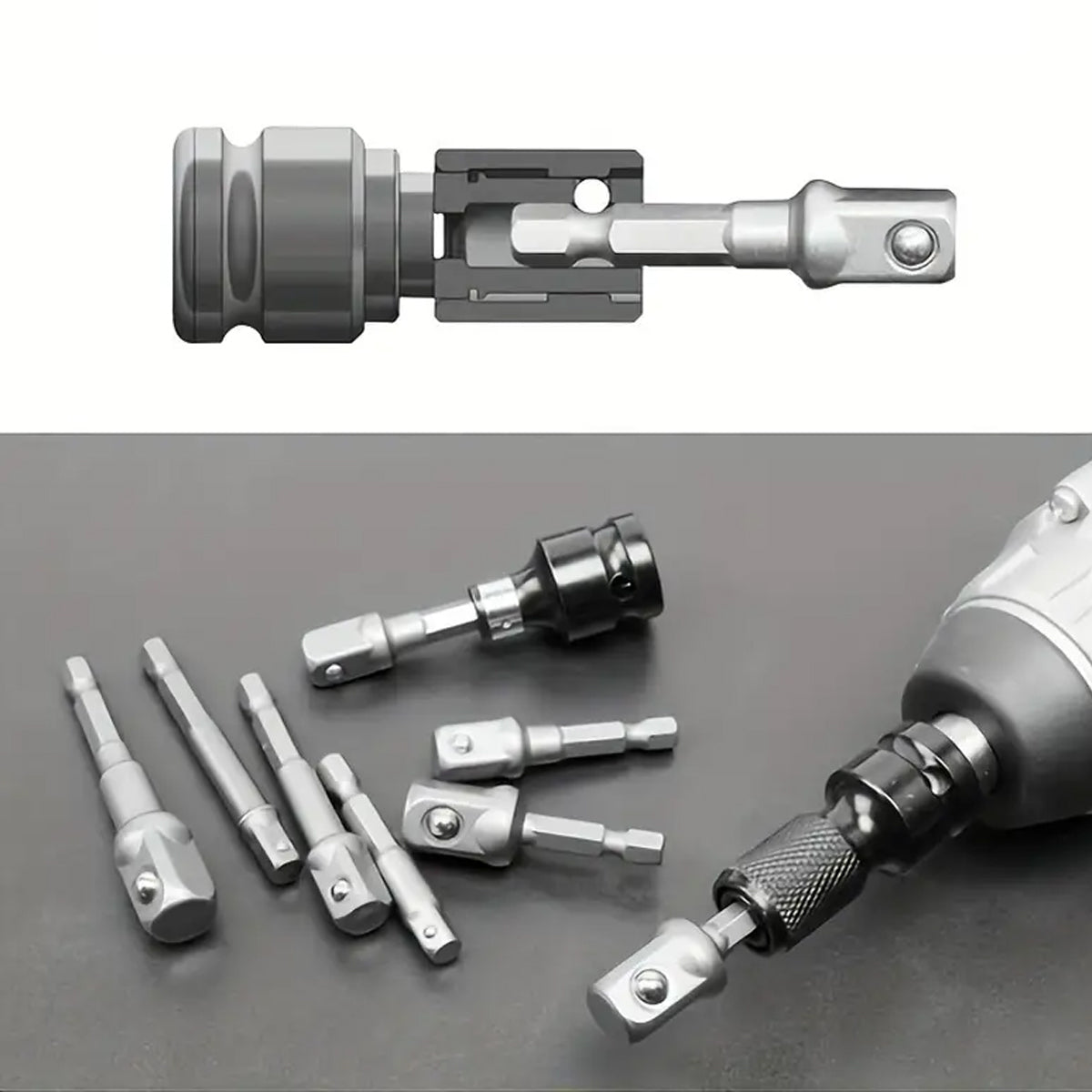 8PCS Hex Shank Socket Adapter Set for Drill Impact Driver