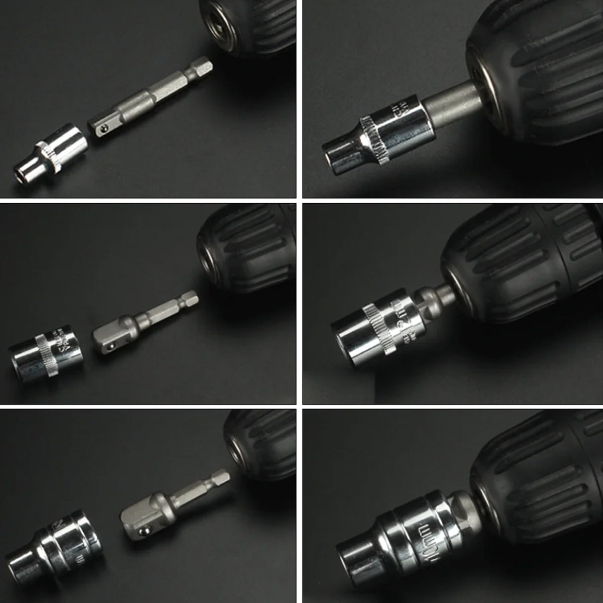 8PCS Hex Shank Socket Adapter Set for Drill Impact Driver