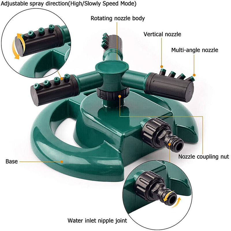 360 Degree Rotating Garden Sprinkler Lawn Watering Tool