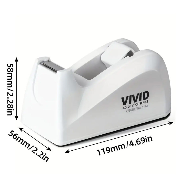 Transparent Desk Tape Dispenser Holder Refillable Tape Cutter
