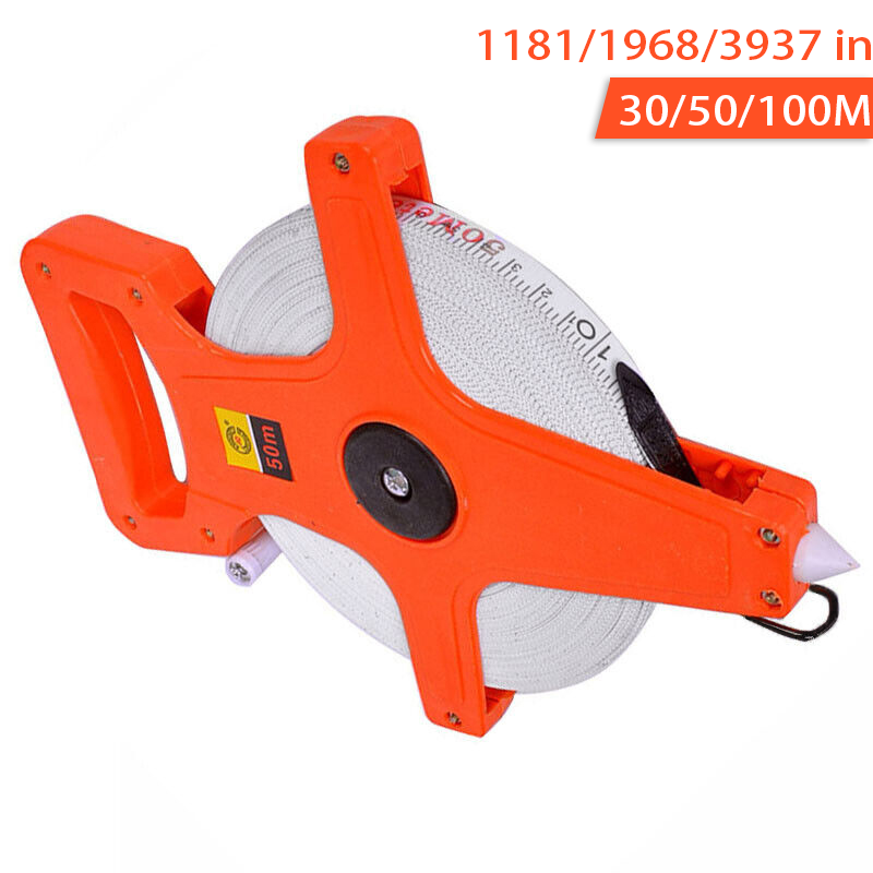 Fiberglass Tape Measure 30M 50M 100M Long Distance Measuring Reel