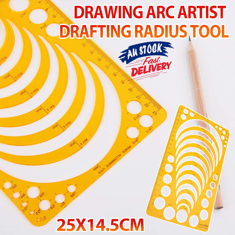 Drafting Circle Template Radius Drawing Stencil Tool