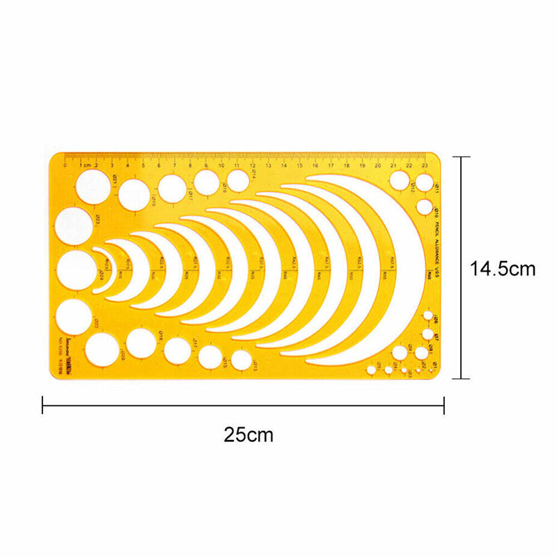 Drafting Circle Template Radius Drawing Stencil Tool