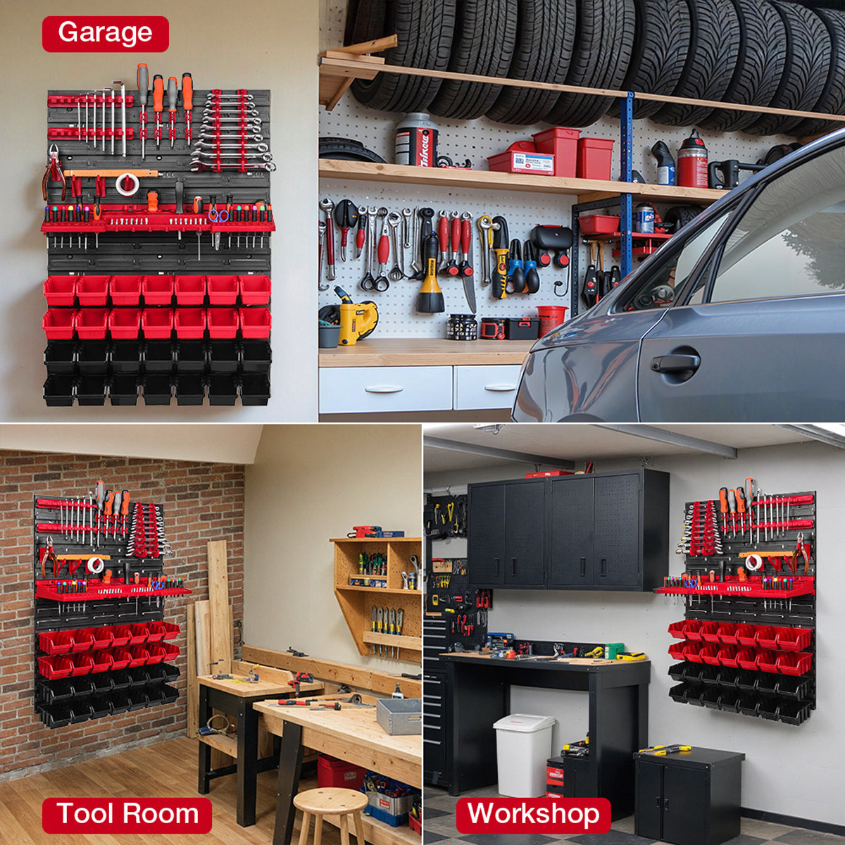 49PCS Wall Mounted Tool Storage Box Organizer for Warehouse Use
