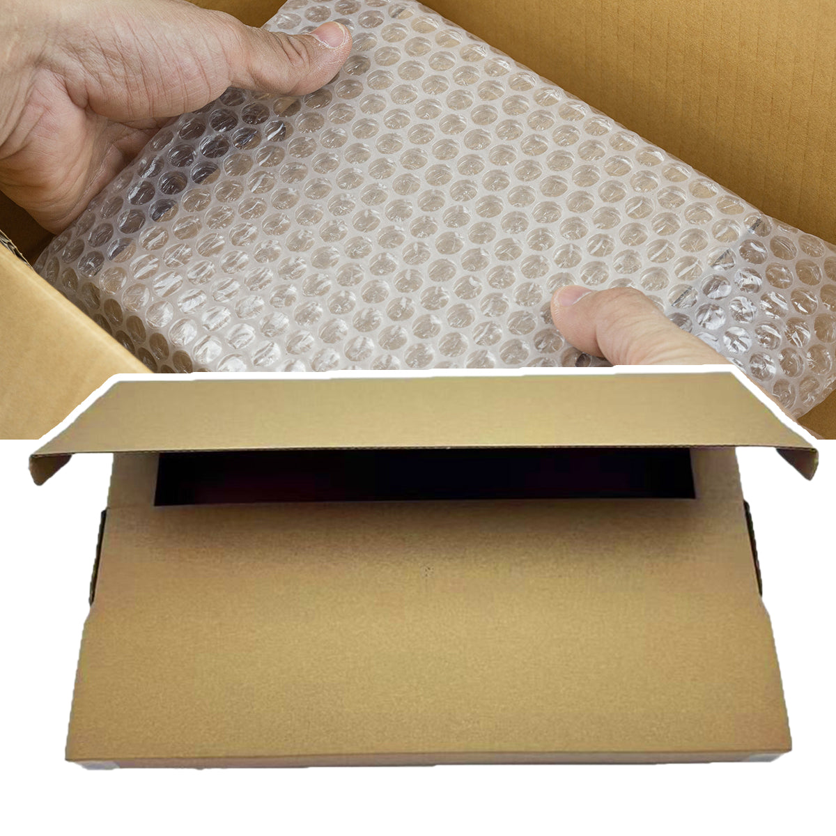 50PCS Kraft Paper Shipping Boxes for Warehouse Ecommerce Packing Storage