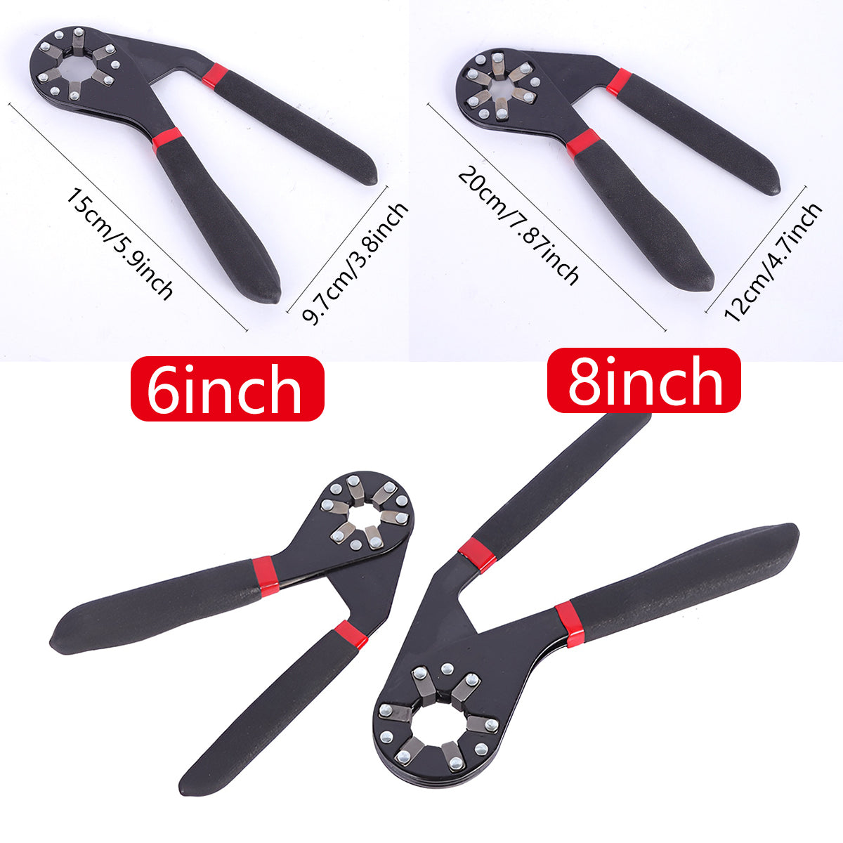 6/8 Inch Universal Adjustable Wrench Hex Socket Spanner Tool