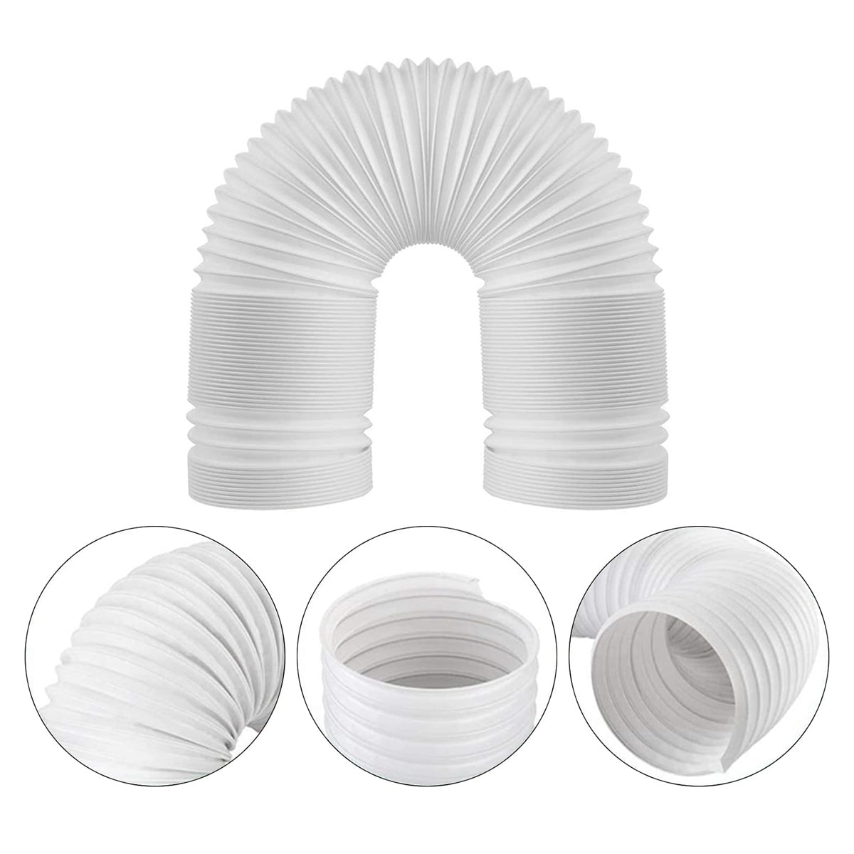 Portable AC Exhaust Hose 13/15cm Extendable Vent Pipe PP Steel Wire