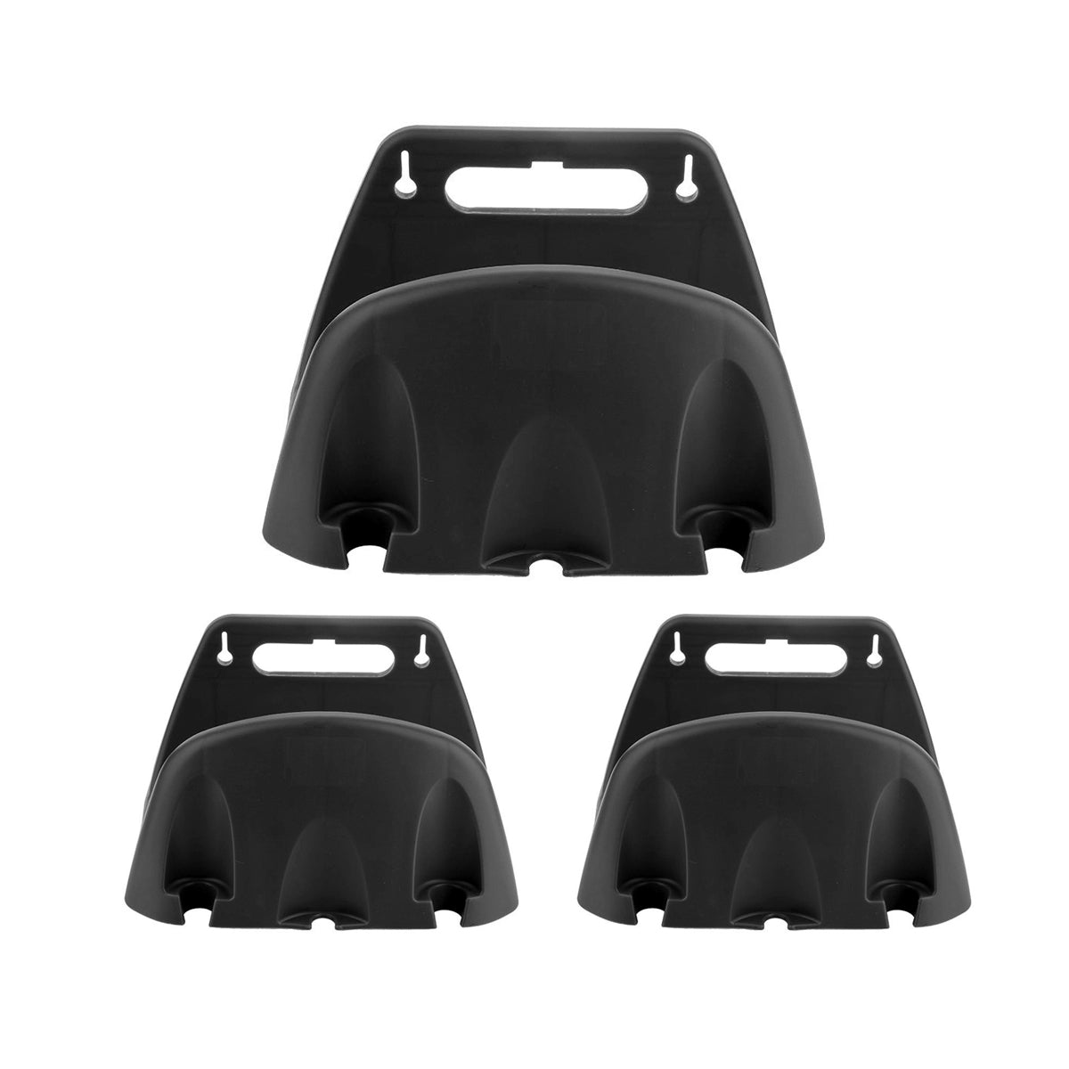 3pcs Wall Mounted Hose Holder Rack Plastic Garden Storage Organizer