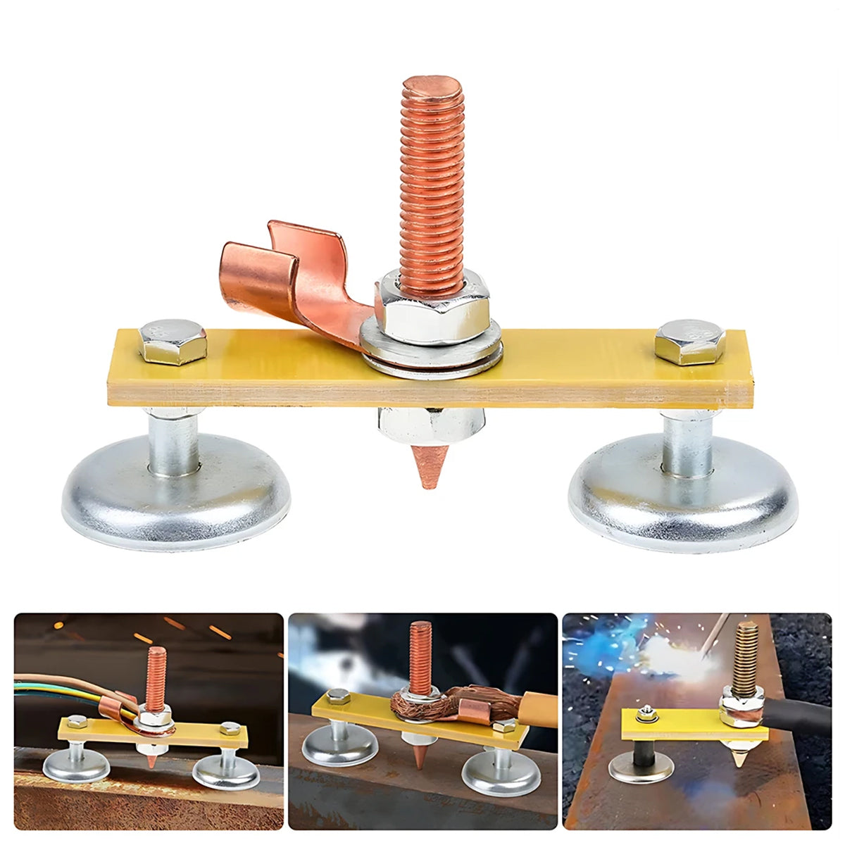 2pcs Magnetic Welding Ground Clamps Heavy Duty Holder
