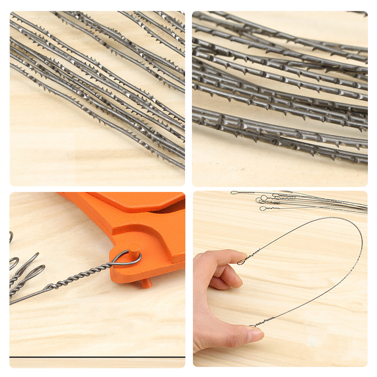 50PCS Wire Saw Blades Carbon Steel Fine Tooth Woodworking Cutting Tools