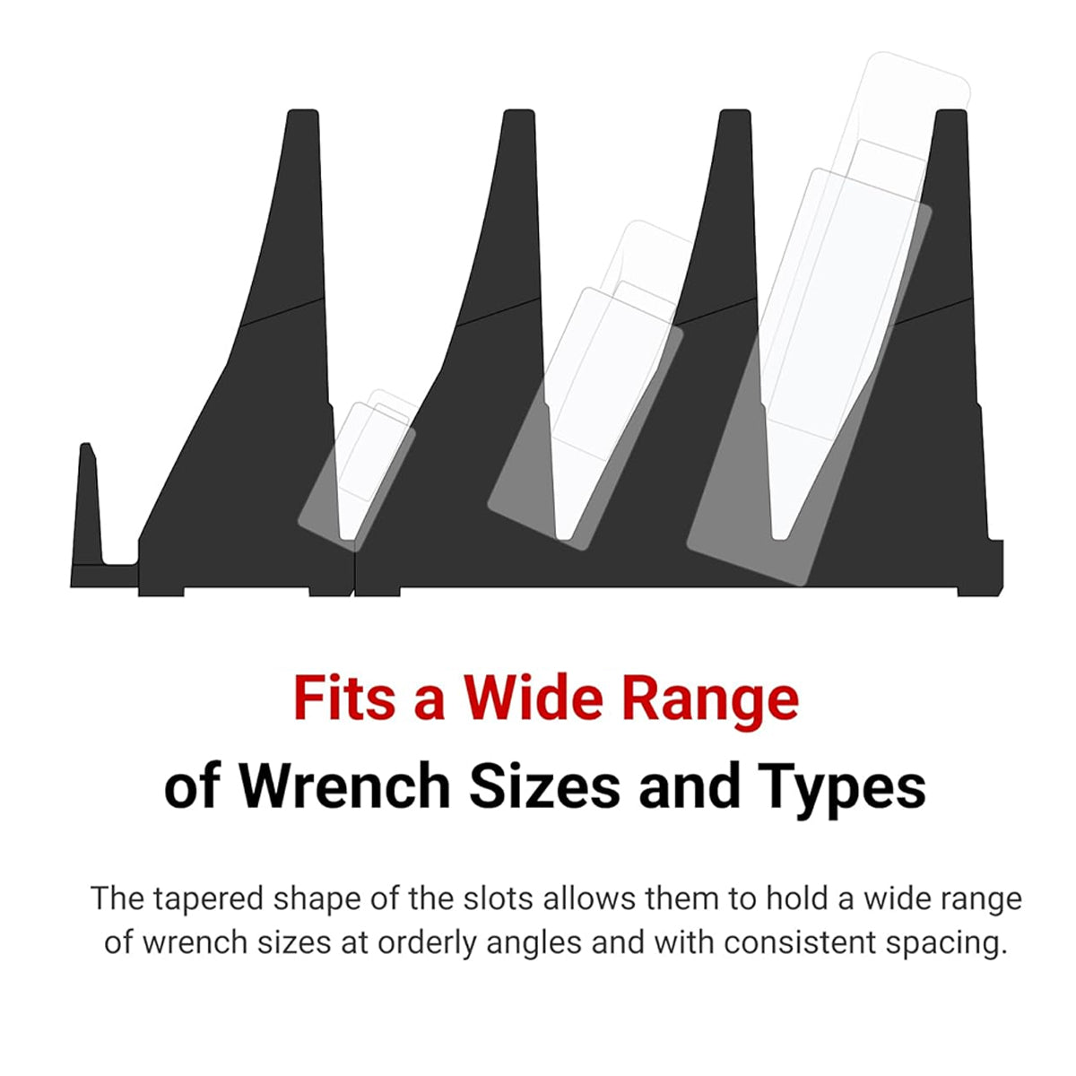 Magnetic Modular Wrench Holder Rack for Warehouse Tool Storage