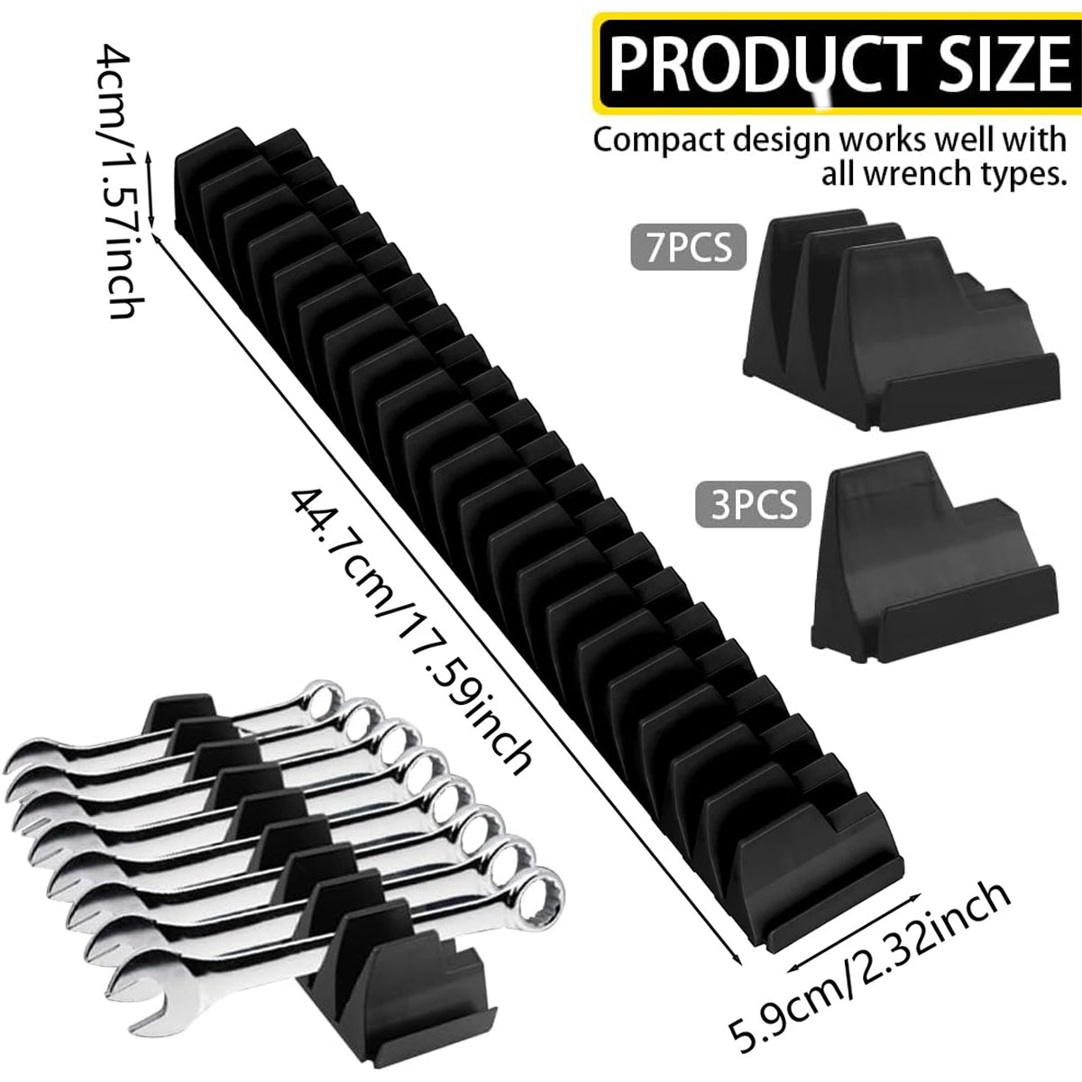 Magnetic Modular Wrench Holder Rack for Warehouse Tool Storage