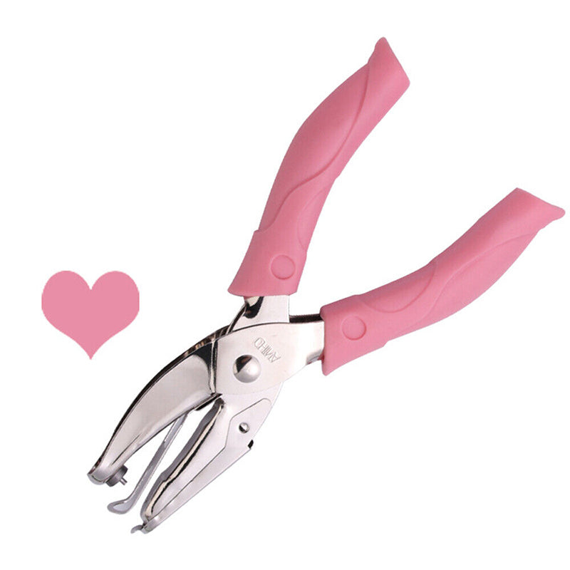 Metal Hole Punch Plier Soft Grip Circle/Star/Heart Puncher
