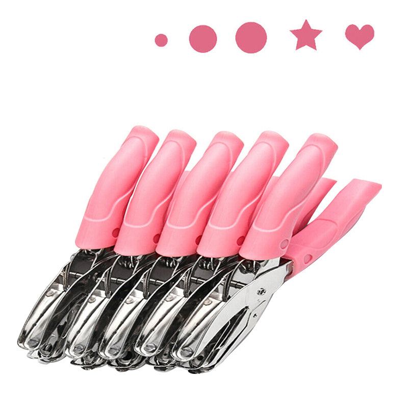 Metal Hole Punch Plier Soft Grip Circle/Star/Heart Puncher