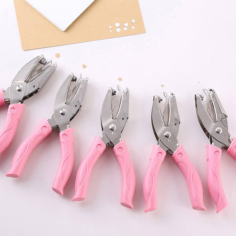 Metal Hole Punch Plier Soft Grip Circle/Star/Heart Puncher