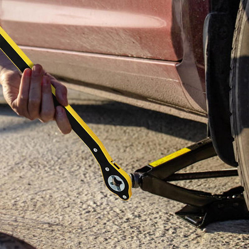 Car Jack Ratchet Wrench Labor-Saving Wheel Hand Crank Tool