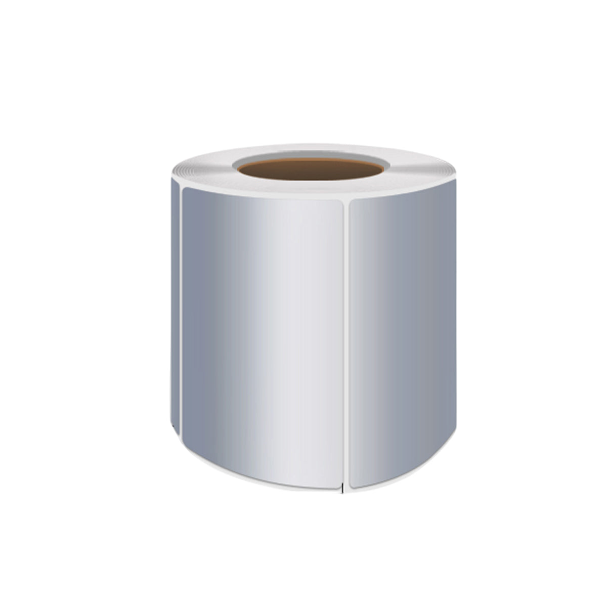 Silver PET Thermal Transfer Labels Waterproof Self Adhesive Sticker Roll