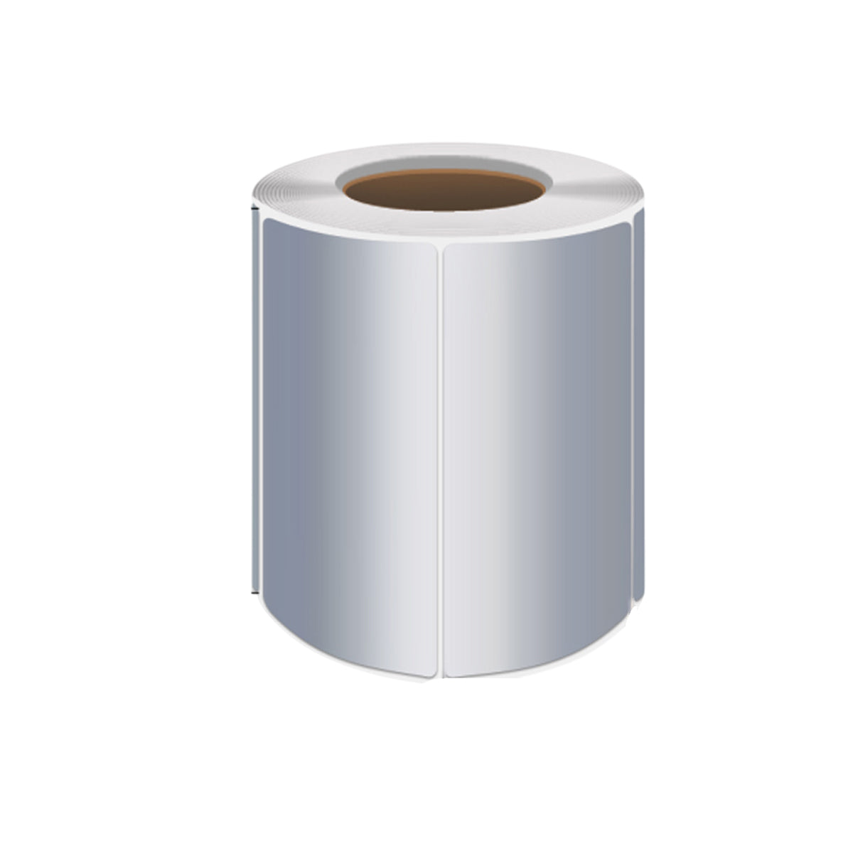 Silver PET Thermal Transfer Labels Waterproof Self Adhesive Sticker Roll